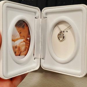 .925 silver mother child necklace 16" NIB
